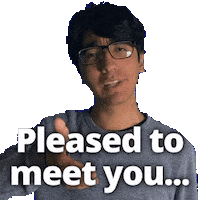 Pleased To Meet You Hello Sticker