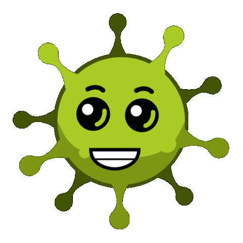 Virus Smiling Sticker by ecomarketbio