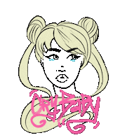 megandraws sad crying sailor moon usagi Sticker