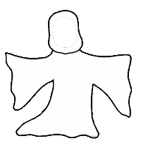 Ghost Halloween Costume Sticker