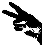 Wave 2 Fingers Sticker by Motoveli Motorcycle Zine