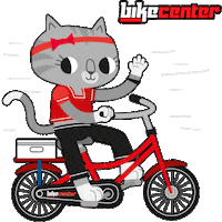 Bike_center cat bike bicycle кот Sticker