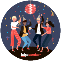 Bike_center dance fun party disco Sticker