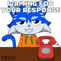 Call Me Waiting Sticker by Toshithecat