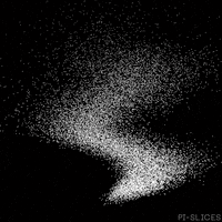 pislices loop 3d trippy black and white GIF