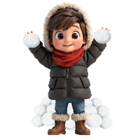 Boys Girls Winter Sticker