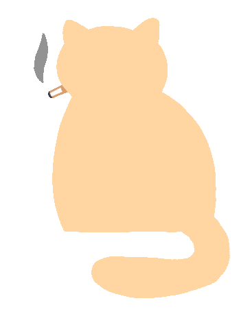 ruillu giphyupload cat cats smoking Sticker