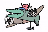 Heart Airplane GIF