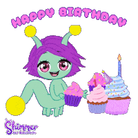 Happy Birthday Sticker by ShimmertheGlowworm