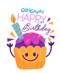 Happy Birthday Sticker by Origami Bikini