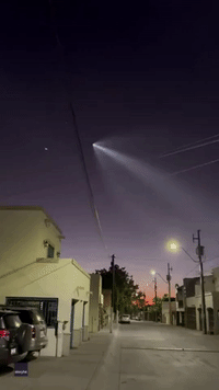 SpaceX Falcon 9 Rocket Seen Soaring Over Mexico