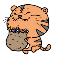 happy trick or treat Sticker by Aminal Stickers