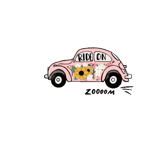 amandaholdendesigns giphyupload zoom vw bug Sticker