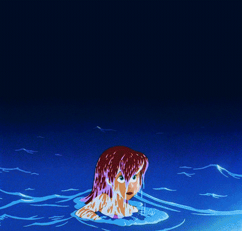 girl swimming GIF