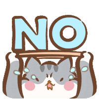 Cat No Sticker by catgrass