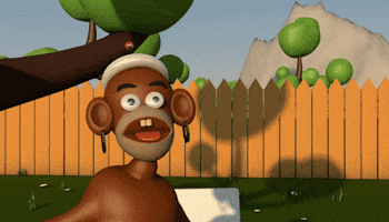 momentsofcolour happy dancing monkey jungle GIF