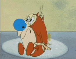 nervous ren and stimpy GIF by Nickelodeon