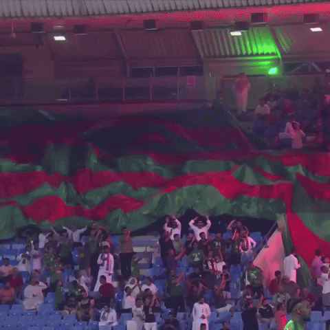 Ettifaq football fans support fireworks GIF