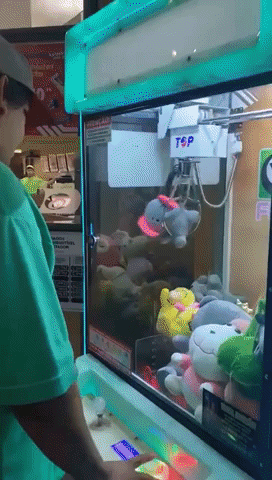 Cat Climbs Out of Claw Machine