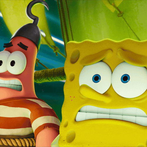 Scared Spongebob Squarepants GIF by The SpongeBob Movie: Sponge On The Run
