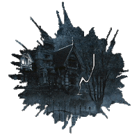 Haunted House Halloween Sticker