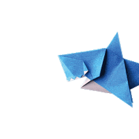 Shark Origami Sticker by Tranjis Games