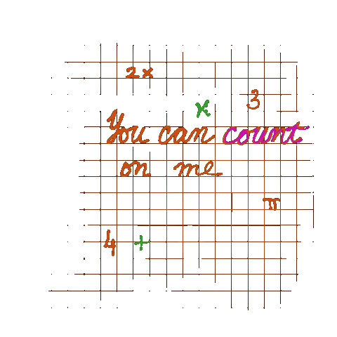 Deborahsperspective numbers maths count count on me Sticker