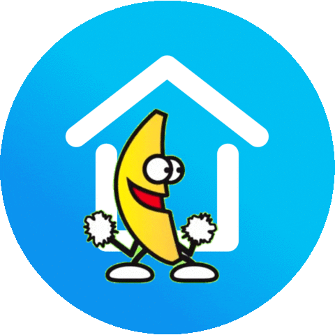 roommateapp giphyupload home banana room Sticker
