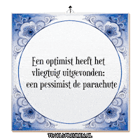 Hoop Parachute Sticker by Tegelspreuken.nl