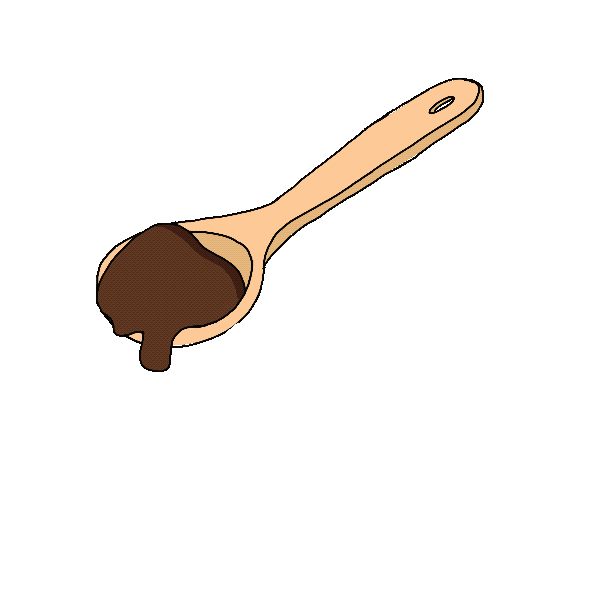 mybodygenius giphyupload chocolate spoon mybodygenius Sticker