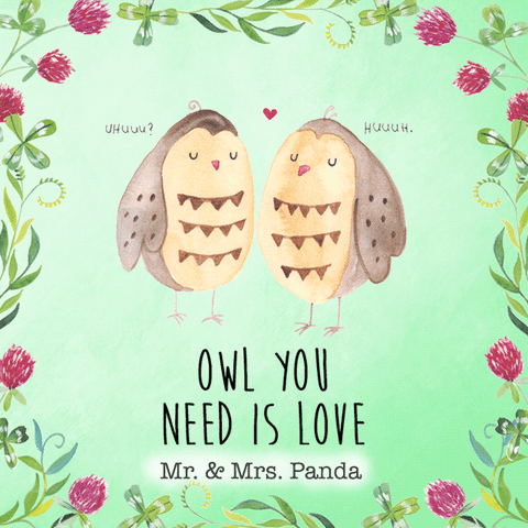 All You Need Is Love Owl GIF by Mr. & Mrs. Panda
