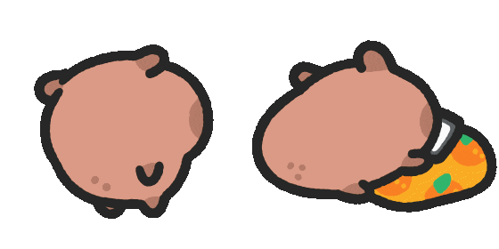 Capybara Spanking Sticker by sansanplanet