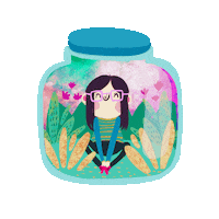 Girl Plant Lady Sticker by Maria Jose Da Luz