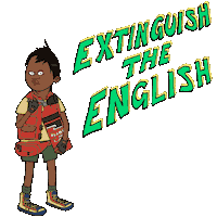 extinguishtheenglish Sticker by Aroha Bridge