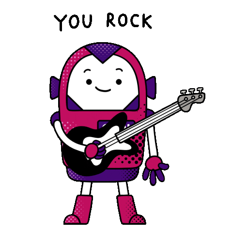 Robot Guitar Sticker by IMDASG