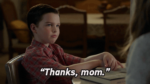 young sheldon thanks mom GIF by CBS