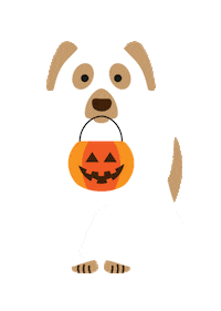 Ghost Dog Halloween Sticker by homesalivepets