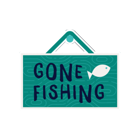 Gone Fishing Sticker by FishingShareTheFun