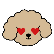 Poodle 喜歡 Sticker