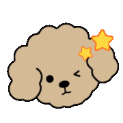 Wink Poodle Sticker