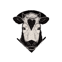 Plant Based Cow Sticker by guanakombu