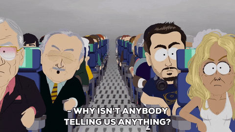 passengers airplane seats GIF by South Park 