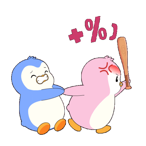 Angry I Love You Sticker by Pudgy Penguins