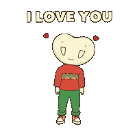 I Love You Hearts Sticker by LT3 Creations