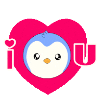 I Love You Kiss Sticker by Pudgy Penguins