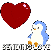 Love You Kiss Sticker by Pudgy Penguins