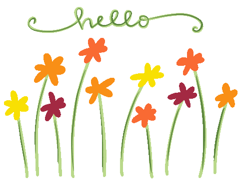 Flowers Hello Sticker by OneSquigglyLine