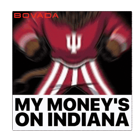 Indiana Hoosiers Iu Sticker by Bovada