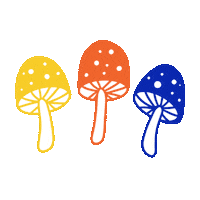 Orange Mushroom Sticker by The Waldock Way