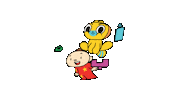AdamWaMishmish jumping characters educational ب Sticker
